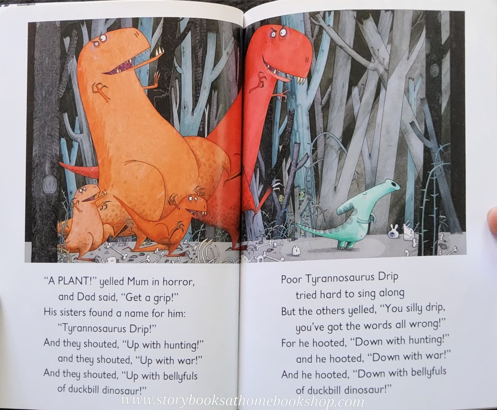 หนังสือนิทานปกอ่อน ** 🍅🍓LET'S READ!:TYRANOSAURUS DRIP BY JULIA DONALDSON.DAVID ROBERTS (ฉบับพกพา)