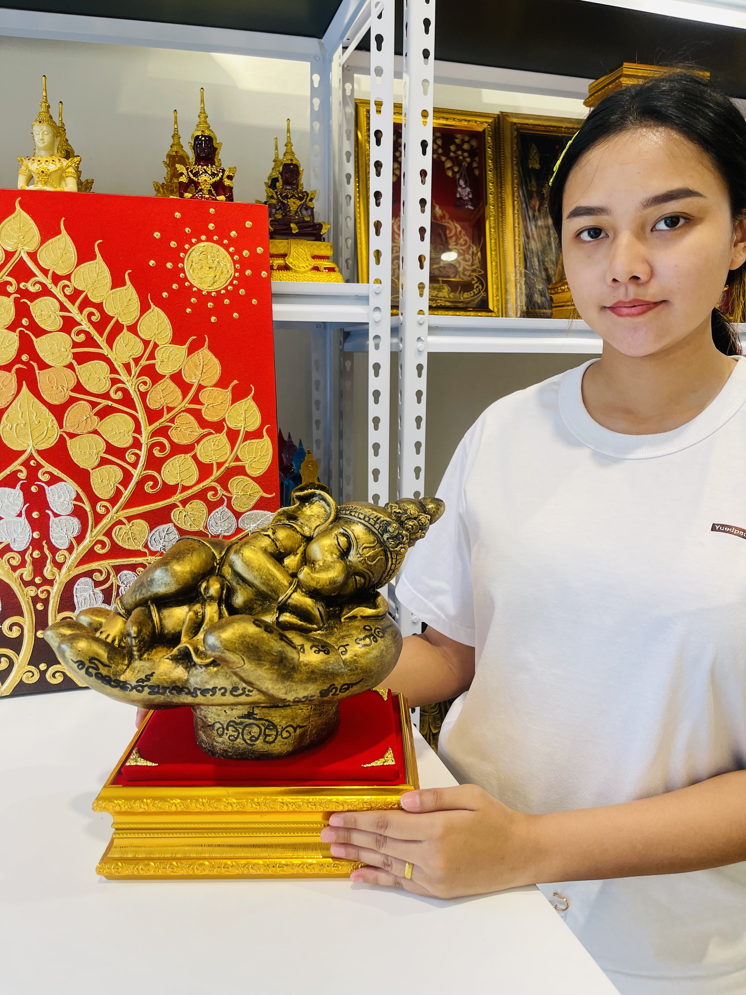 พระพิฆเนศ ปางเสวยสุข ขนาด8*12นิ้ว