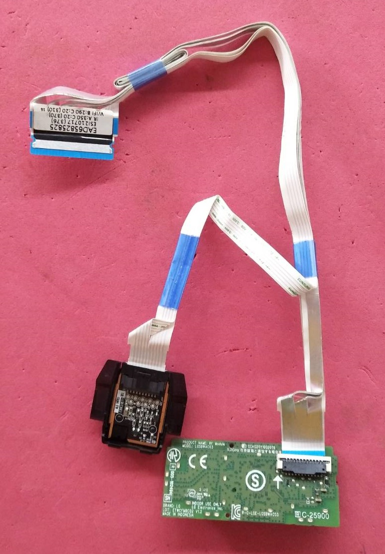 ตัวรับสัญญาณ Wifi TV LG ของแท้ถอดจากเครื่องพาร์ท EAT65166902 คีย์กด พาร์ท EBR31871801 รุ่น 50UP7700PTB 50UQ8000 และรุ่นที่พาร์ทตรงกัน