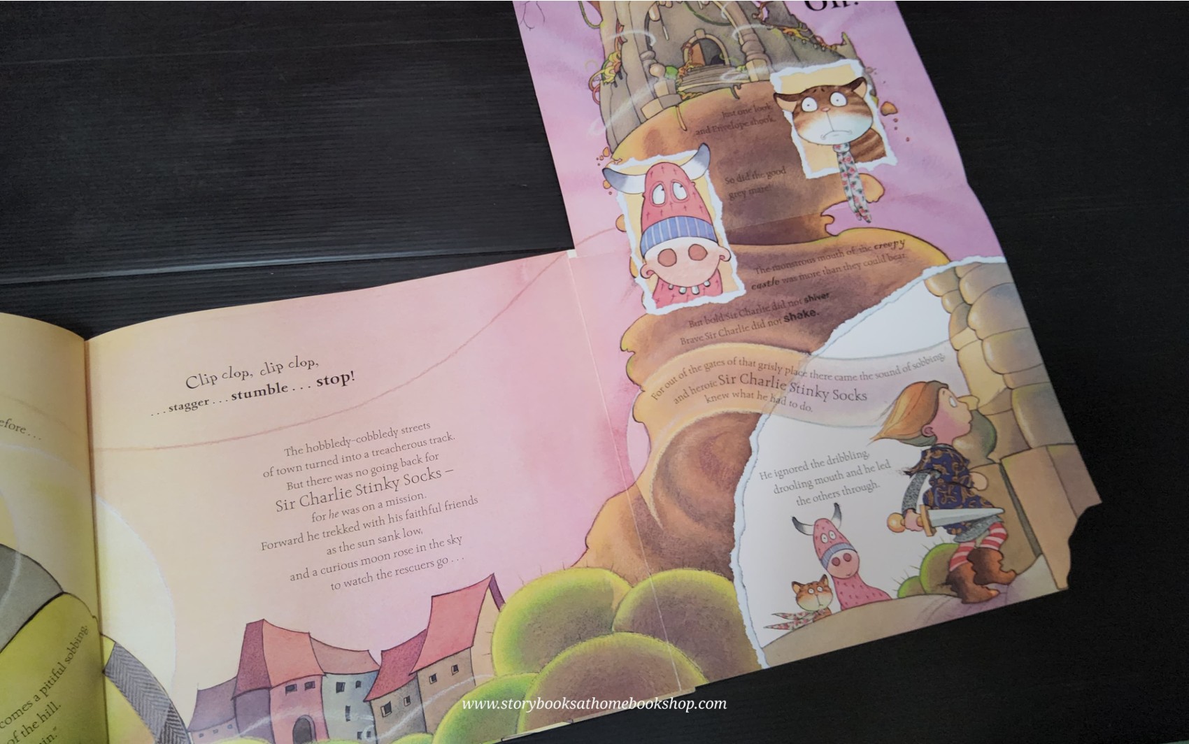 หนังสือนิทานปกอ่อน** 🍅🍓SIR CHARLIE STICKY SOCKS AND THE TALE OF THE TERRIBLE SECRET WITH 4 GIANT FLAPS