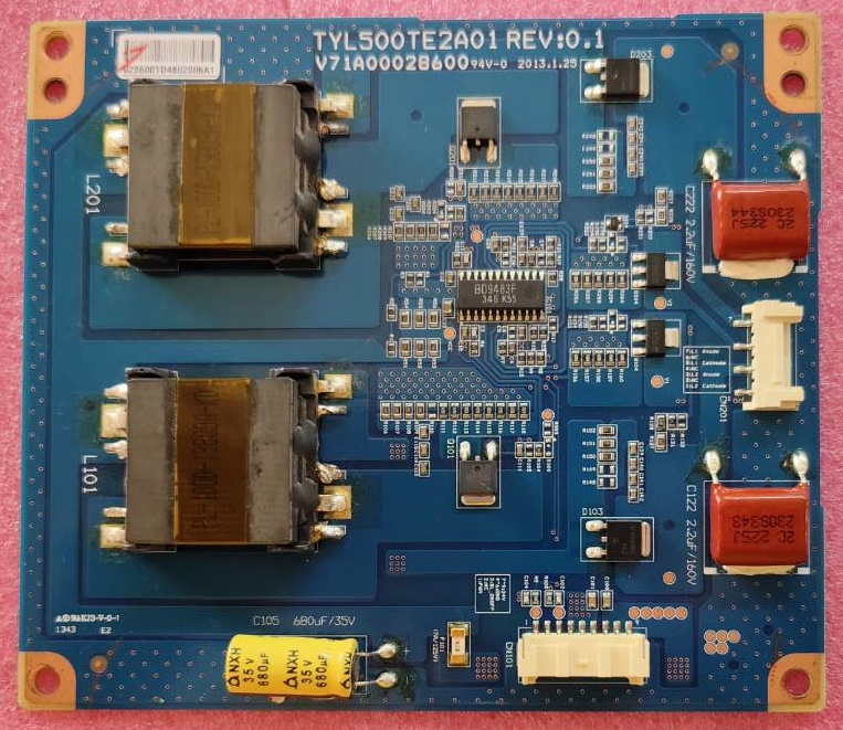 ไดร์ LED TOSHIBA TOSHIBA อะไหล่แท้/ของถอด ใช้กับรุ่น 50L4300VT 50L2300VT 50Lxxxx พาร์ทบอร์ด V71A00028600