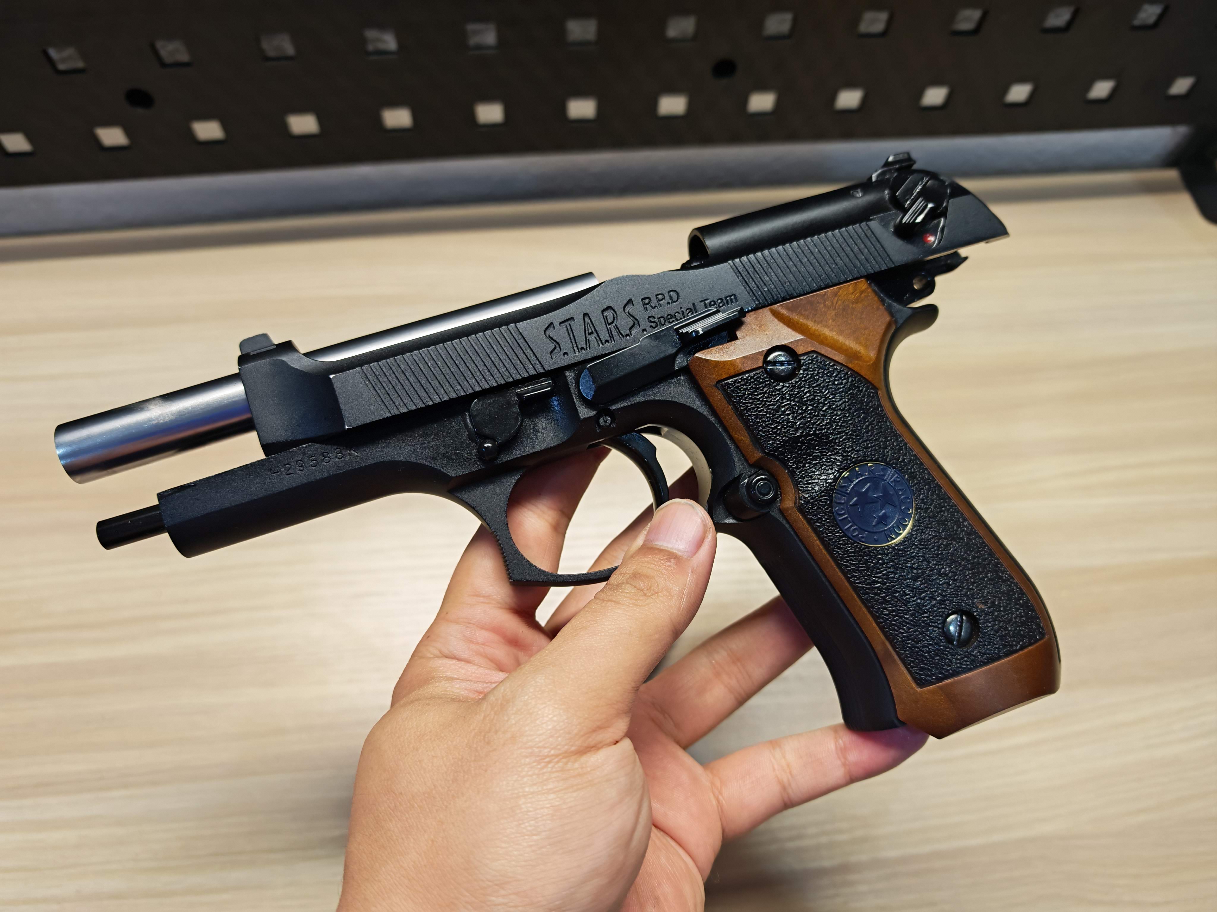 WE Beretta M92 Samurai Edge Biohazard Semi Version BB Gun บีบีกัน แบบแก๊ส ปืนอัดลม มือสอง Airsoft Gun