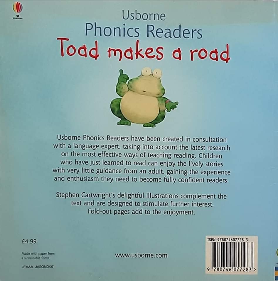 หนังสือนิทานปกอ่อน ** 🍅🍓 USBORNE PHONICS READERS: TOAD MAKES A ROAD