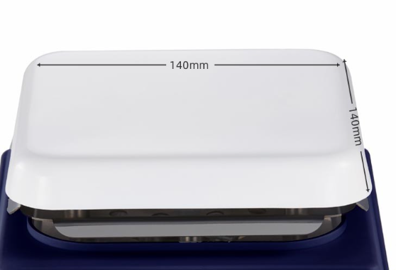 work plate 140*140mm, Max.stirring quantity 5L, cemamic coated plate P/N 8010261100