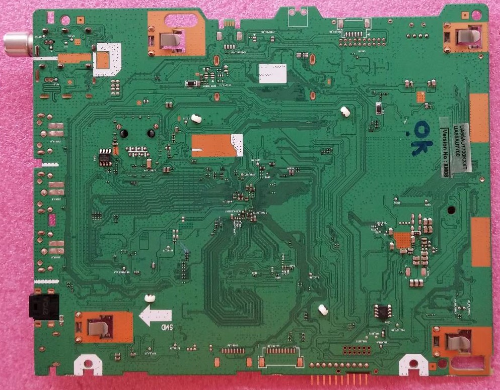 เมนบอร์ดทีวีซัมซุง Samsung มือสองพร้อมใช้งาน รุ่นUA55AU7700KXXT พาร์ท BN96-51369E ใช้กับเวอร์ชั่น XM08 เท่านั้น (ขายตรงรุ่นตรงพาร์ทและตรงเวอร์ชั่นเท่านั้น)