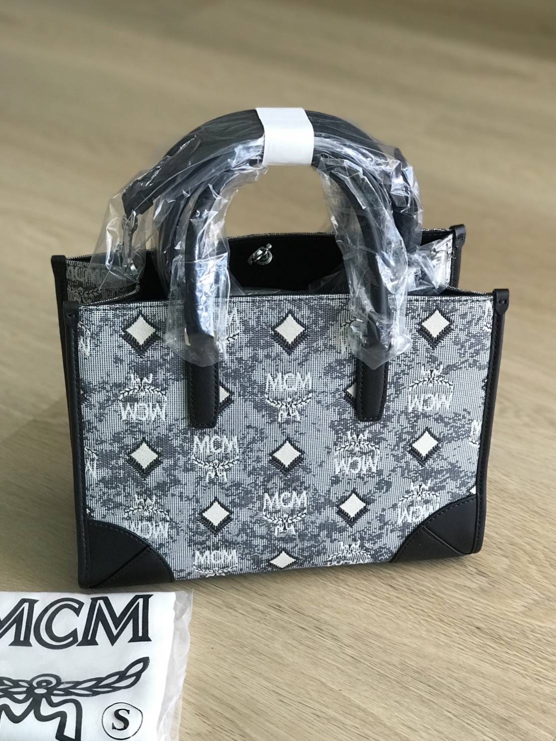 New MCM Tote in Vintage Jacquard Monogram