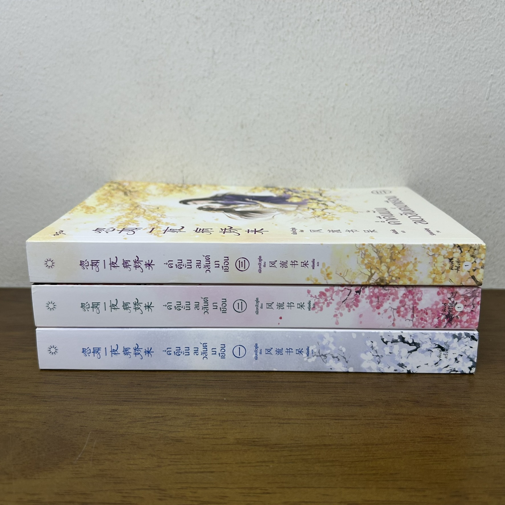 ค่ำคืนนั้นลมวสันต์มาเยือน เล่ม 1-3 จบ ครบชุด ... เฟิงหลิวซูไต Feng Liu Shu Dai (มือสอง) แปลจีน นิยายรัก อรุณ