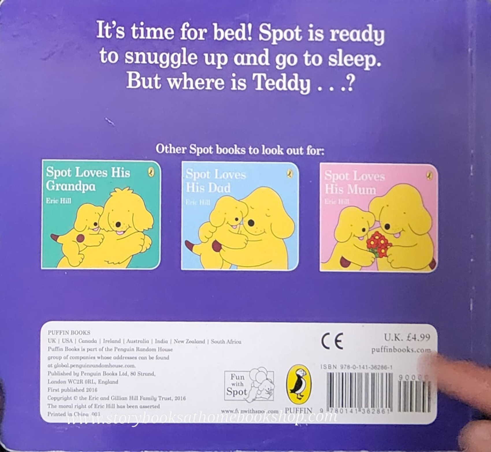BOARD BOOK** 🍅🍅SPOT LOVES BEDTIME BY ERIC HILL