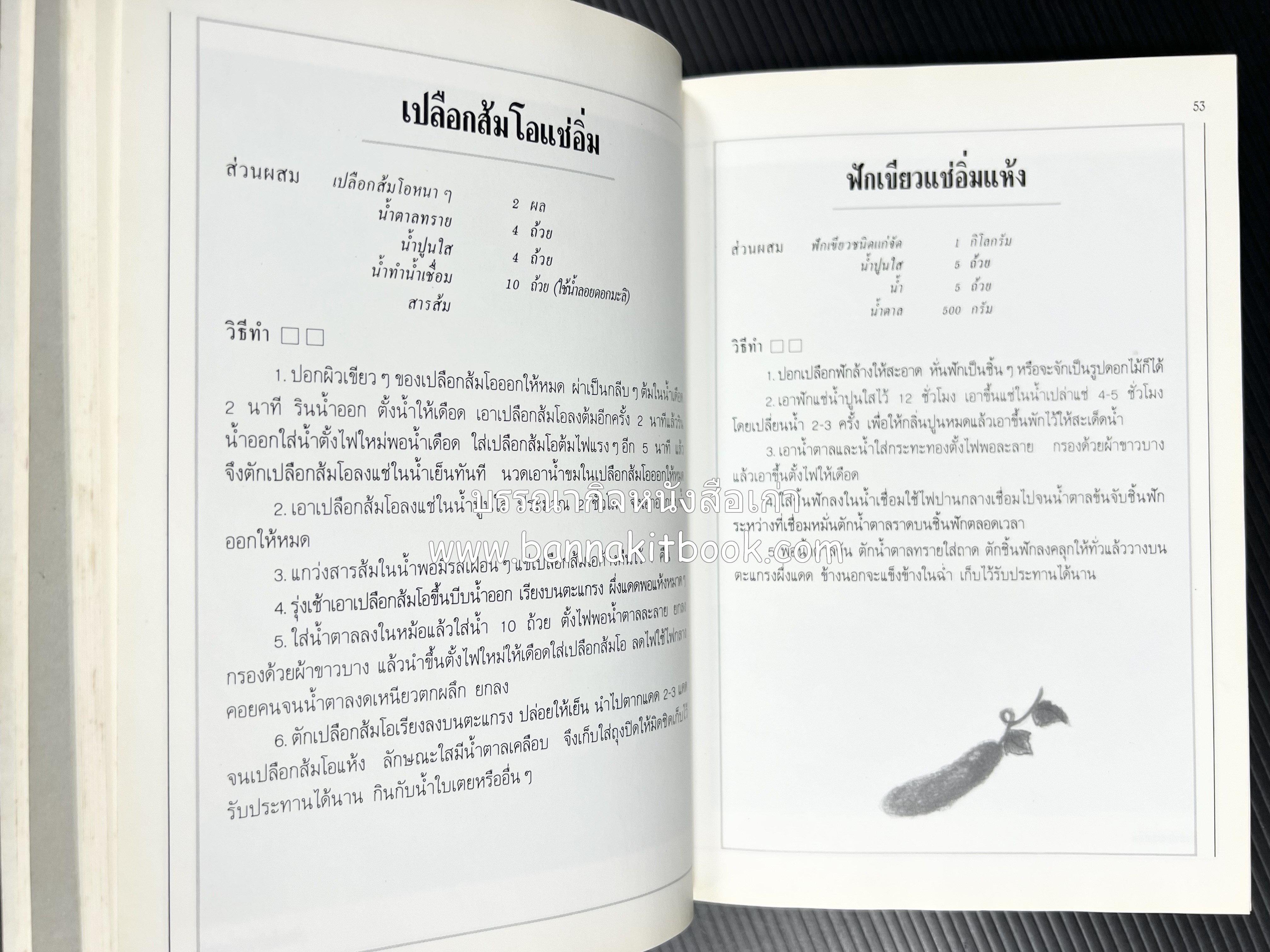 อาหารเชื่อม ดอง และการถนอมอาหาร โดย : อาจารย์ศรีสมร คงพันธุ์ (พิมพ์ครั้งแรก).