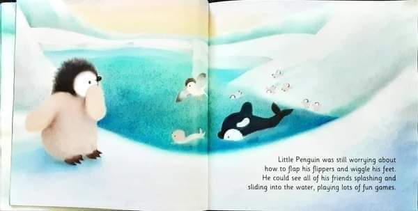 หนังสือนิทานปกอ่อน** 🍅🍓Little Penguin Learns to Swim