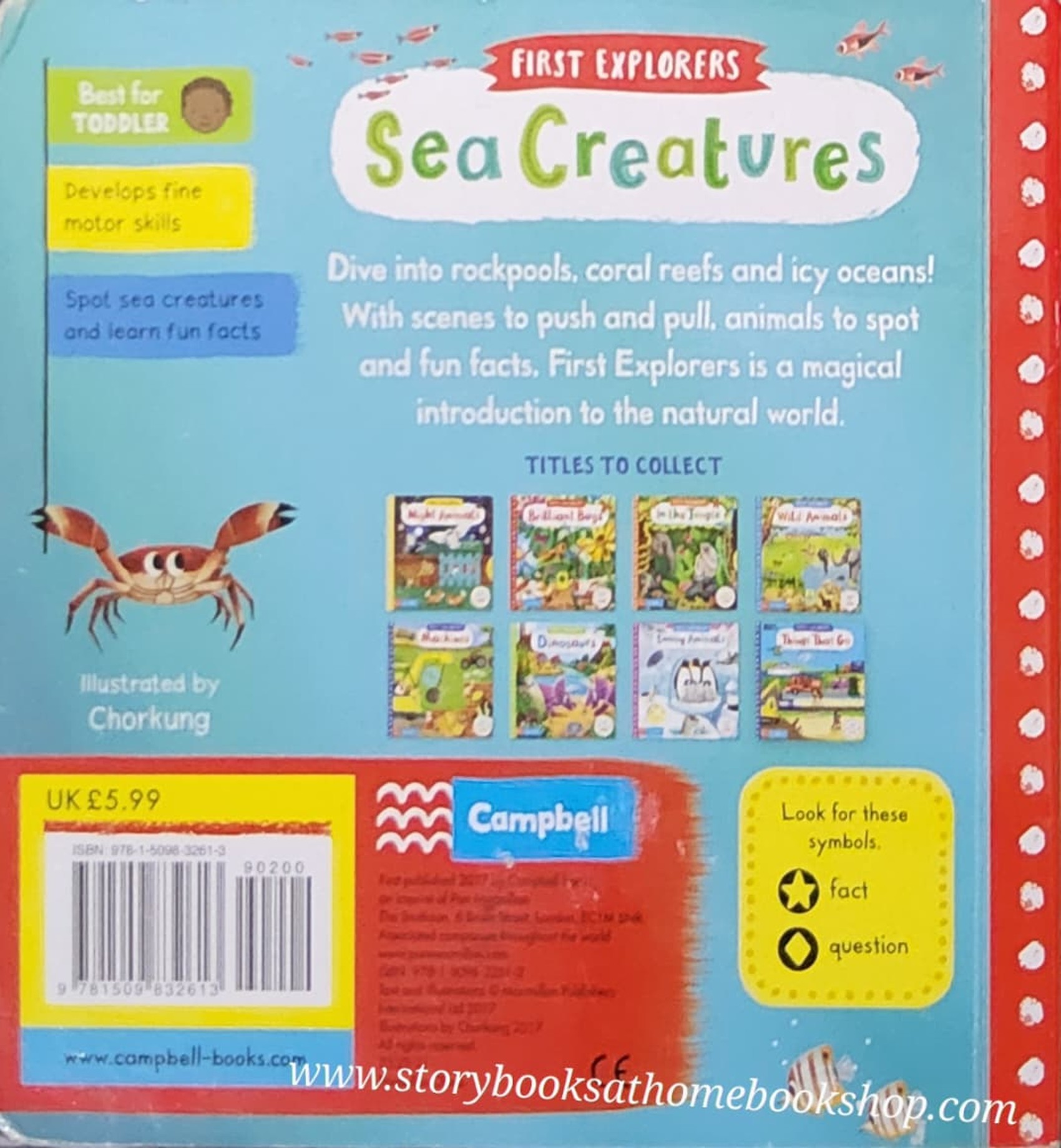 PUSH PULL SLIDE Board Book** 🍅🍓FIRST EXPLORERS SEA CREATURES