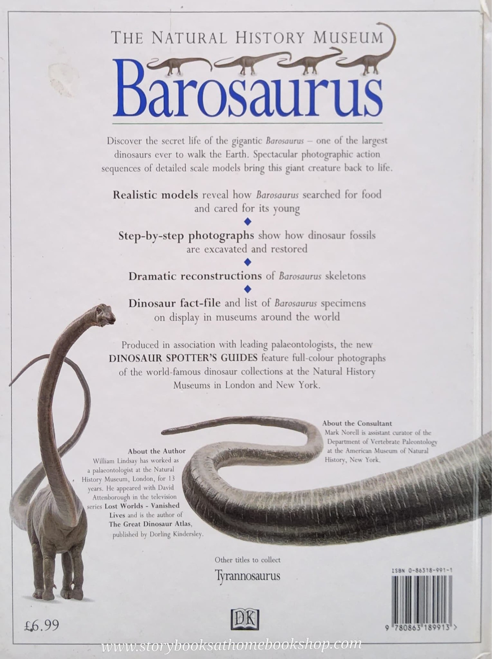 KNOWLEDGE BOOK** ♥️THE NATURAL HISTORY MUSUEM BAROSAURUS