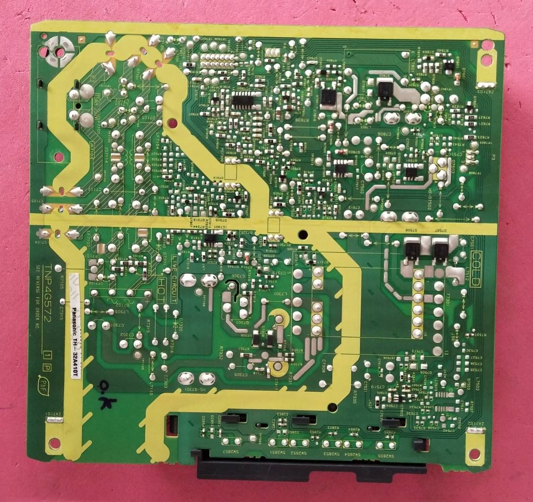 เพาเวอร์ซัพพลายทีวีพานาโซนิค/ภาคจ่ายไฟทีวีพานาโซนิค (Power Supply TV Panasonic) อะไหล่แท้/มือสองพร้อมใช้งาน ใช้กับรุ่นTH-32A410T :TH-32C400T :TH-32C500T :TH-32DS500T :TH-32D410T :TH-32D400T พาร์ทบอร์ด TNP4G572