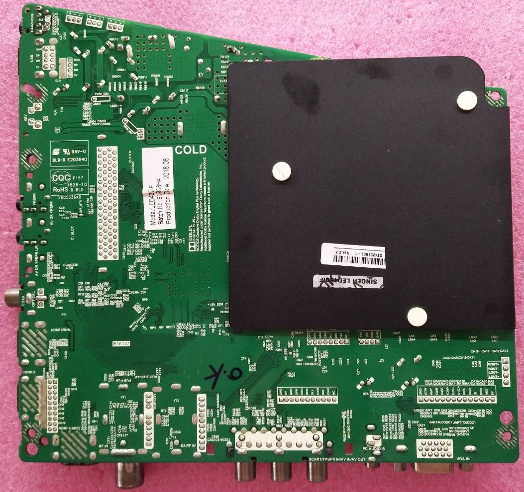 One Board SINGER ซิงเกอร์ ของแท้ถอดจากเครื่อง รุ่นLED43DIF พาร์ท TP.MS3463S.PB801 ทีบาร์ST4251B01-1