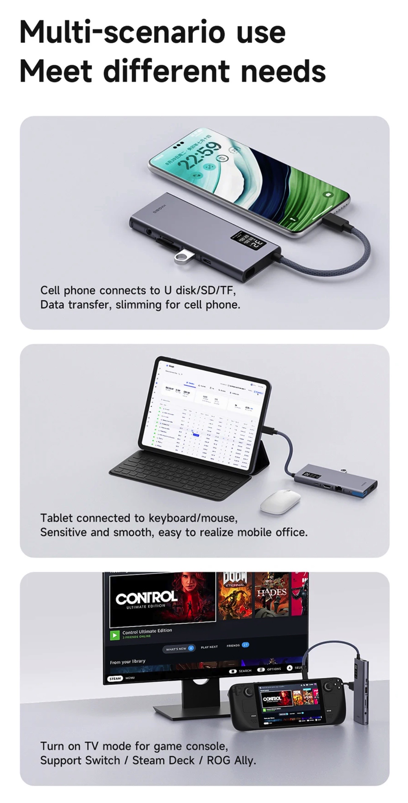 Hagibis TSX series Multifunction Hub USB TypeC HDMI