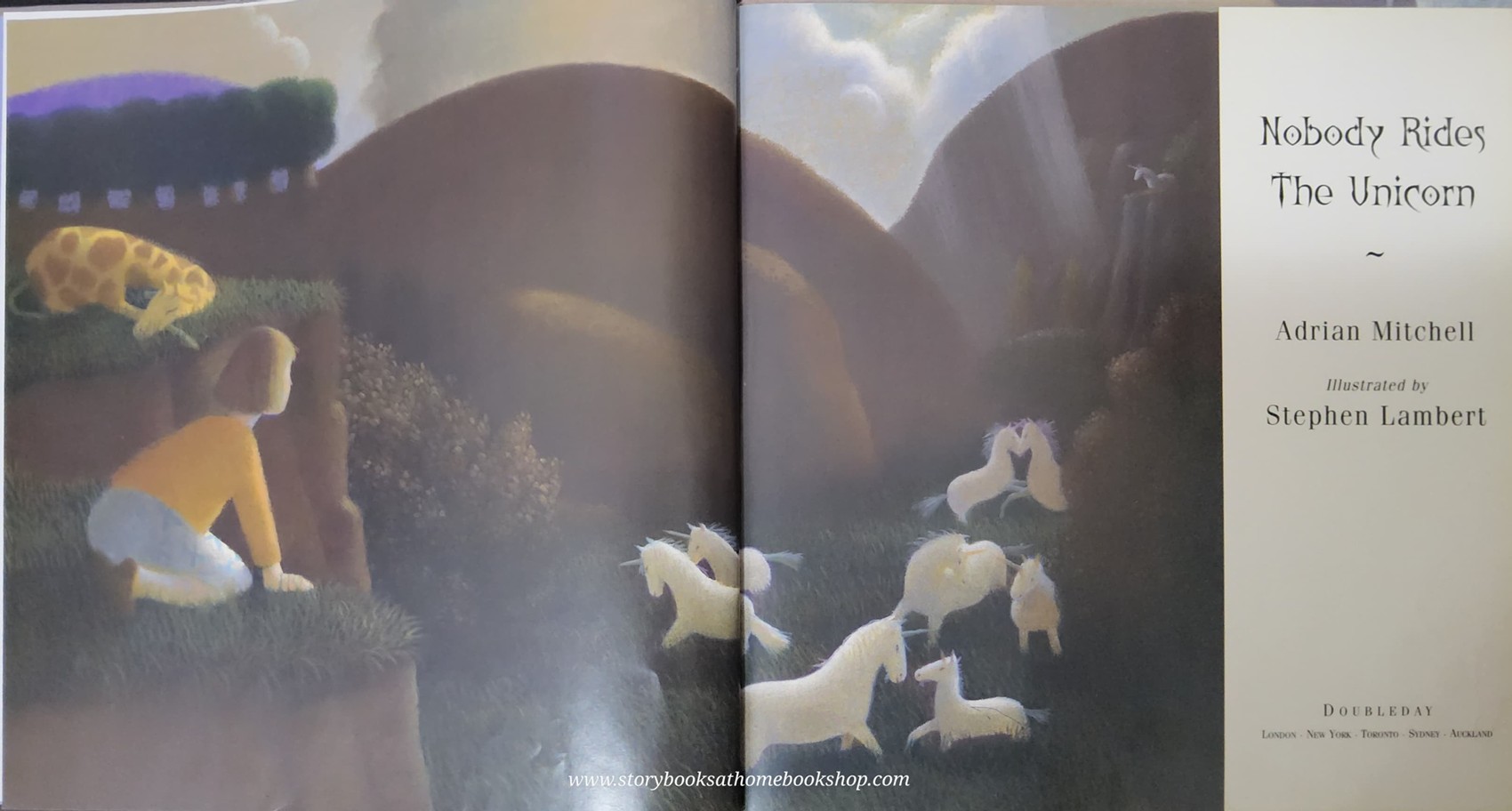 หนังสือนิทานปกแข็ง** 🍅🍓NOBODY RIDES THE UNICORN BY ADRIAN MITCHELL