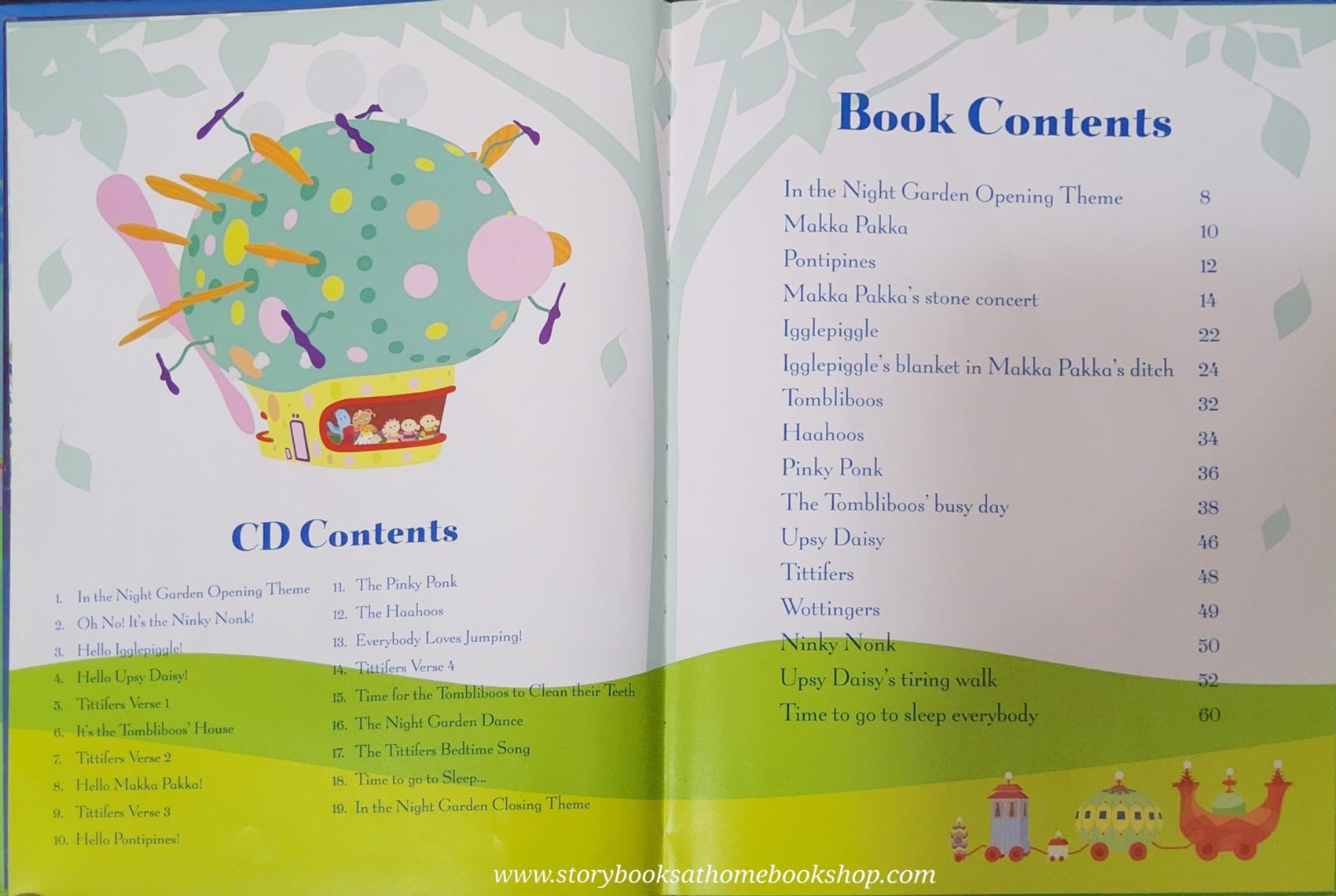 หนังสือนิทานปกแข็ง** 🍅🍅IN THE NIGHT GARDEN... THE COMPLETE SONGS AND RHYMES BOOK AND CD