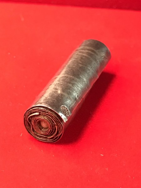 ตะกรุดเงิน จารมือหลวงปู่ครูบาชัยยะวงศา วัดพระพุทธบาทห้วยต้ม จ.ลำพูน