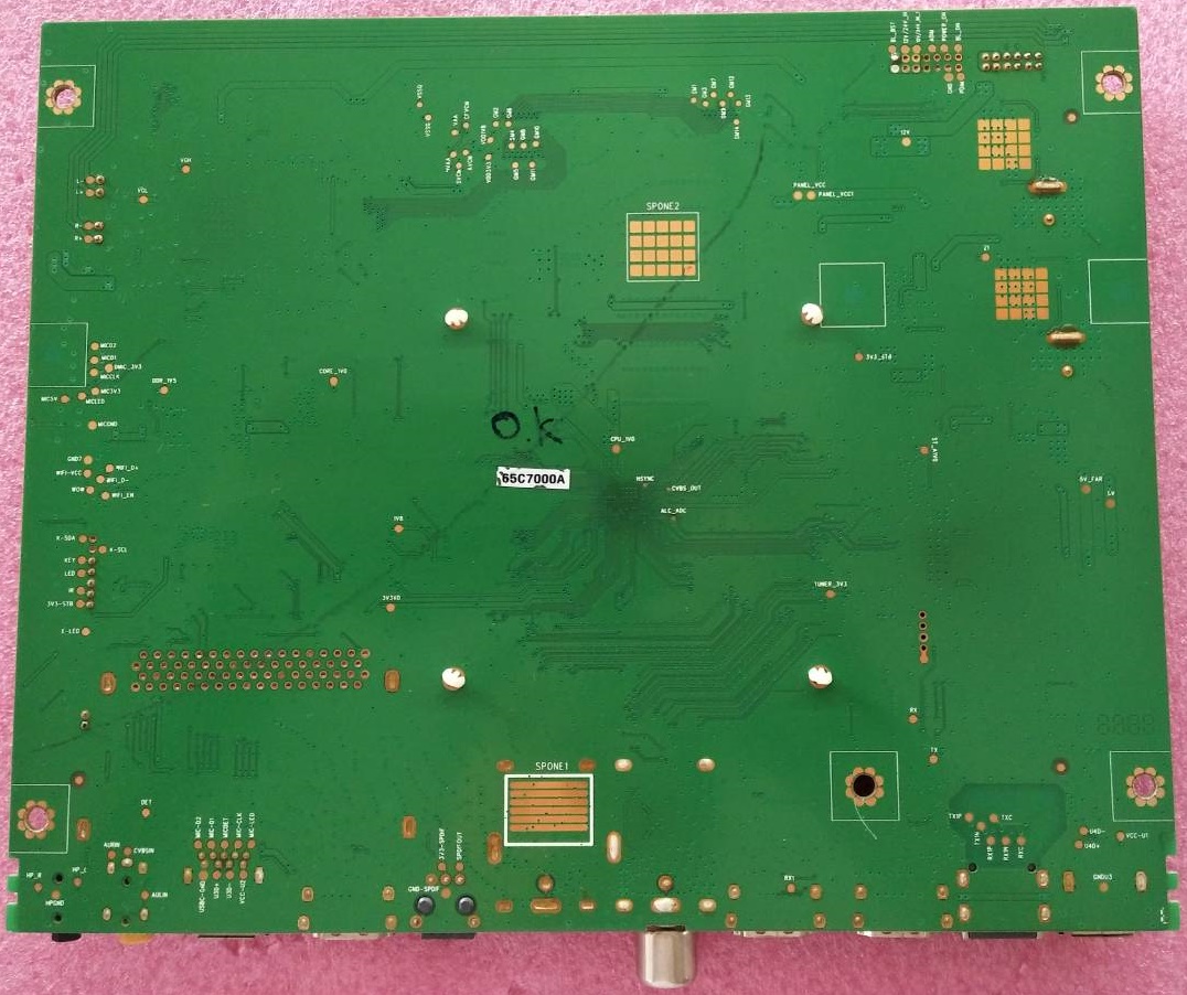 เมนบอร์ดทีวีทีซีแอล TCL ของแท้มือสองถอดจากเครื่อง ใช้กับรุ่น65C7000A พาร์ทติดบอร์ด40-RT51G2-MAA2HG