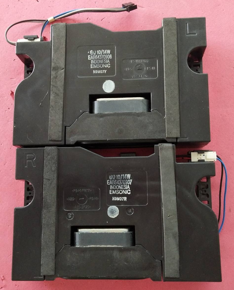ลำโพงLEDTV LGอะไหล่แท้/ของถอด พาร์ทEAB64370906+EAB64370907 10-14W/6โอมห์ ใช้ได้กับหลายรุ่นที่ระบุไว้ด้านล่าง