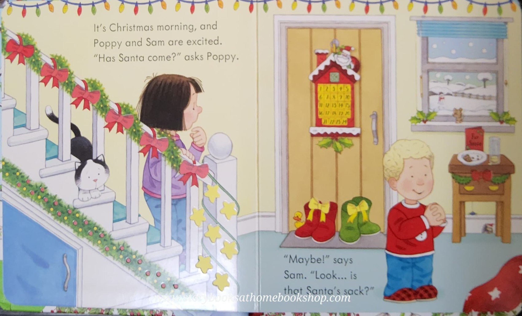 FLAP BOARD BOOK ** 🍅🍓USBORNE FARMYARD TALES:POPPY AND SAM'S CHRISTMAS