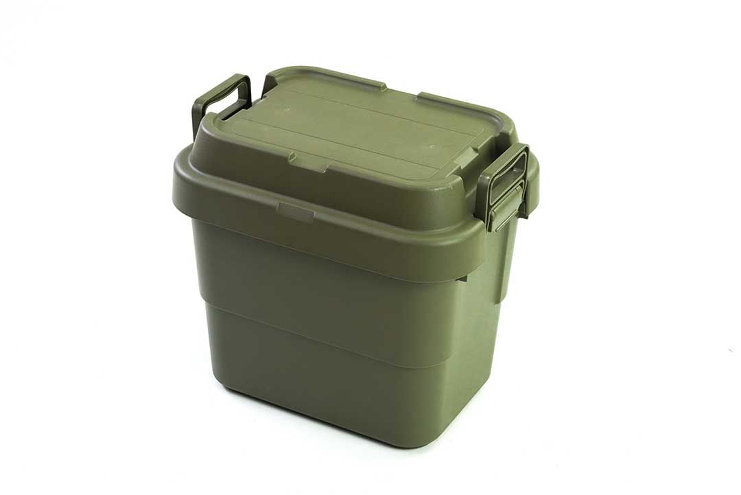 Camping Box กล่องลังเก็บของ 20L JP Quality หนาไม่ไฟฟ้าสถิต 28x38x36cm สีเขียว TRUNK CARGO