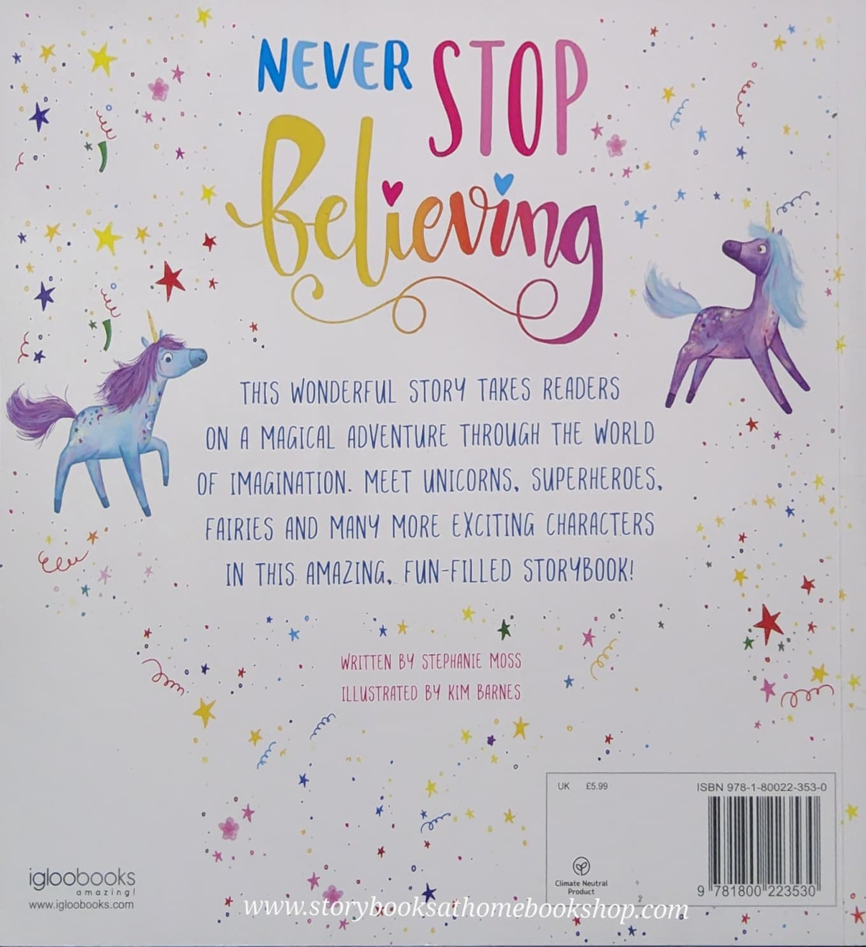 หนังสือนิทานปกอ่อน** 🍅 ❤️NEVER STOP BELIEVING