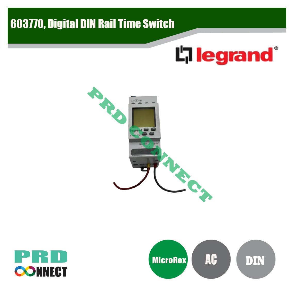 603770, Digital DIN Rail Time Switch ,Legrand
