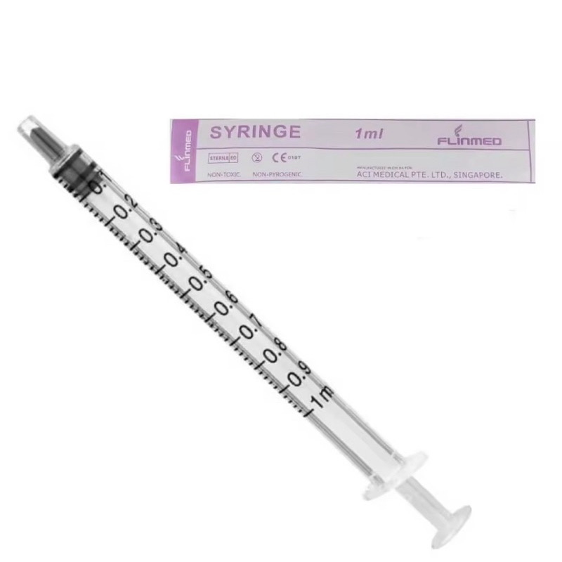 ไซริ้งค์ 1 ซีซี *ชิ้นละ 2 บาท* ไม่มีเข็ม syringe 1 ml ปลอดเชื้อ ใช้กับยาฉีดได้ ป้อนยา ป้อนอาหาร