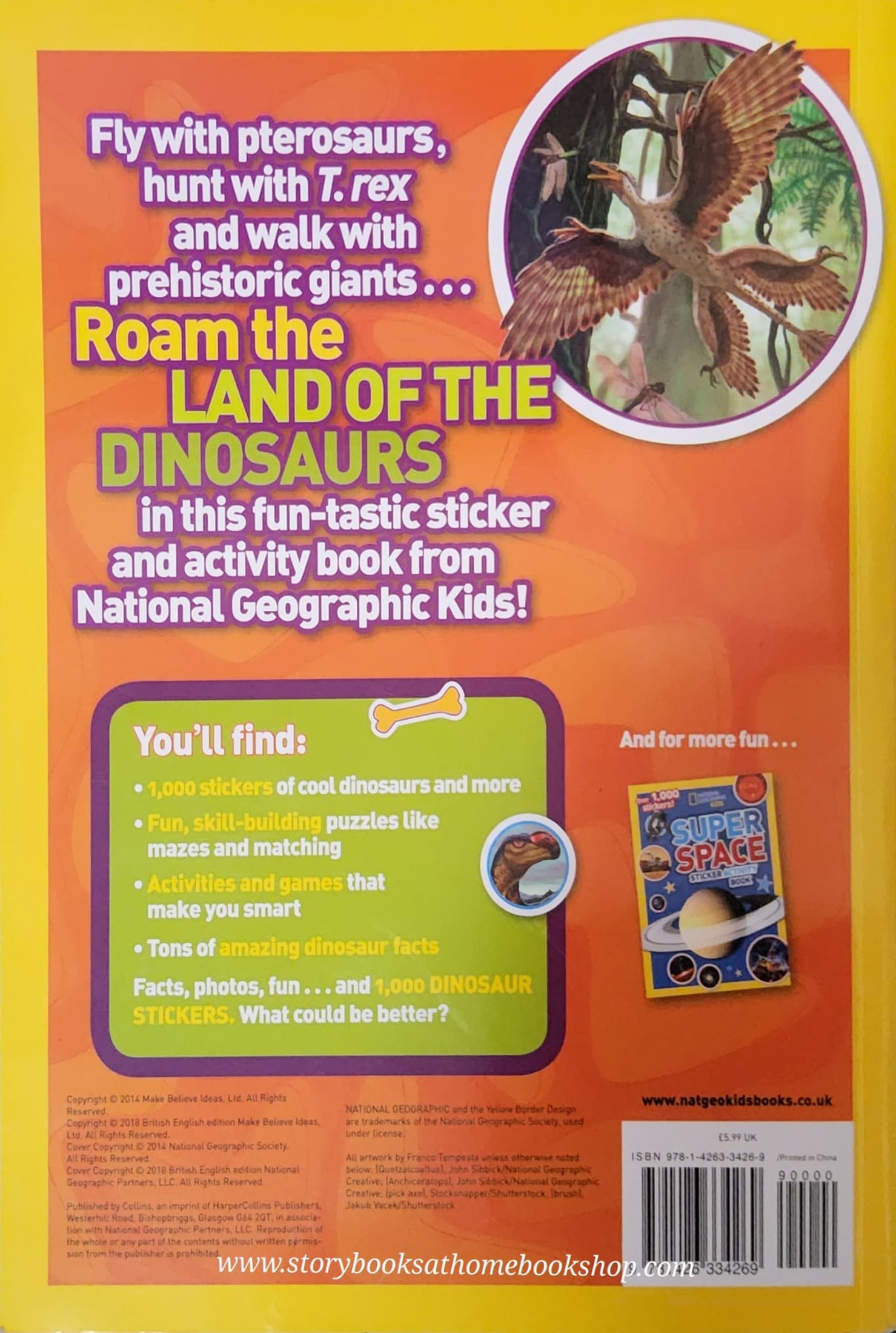 KNOWLEDGE ACTIVITIES BOOK** ♥️NATIONAL GEOGRAPHIC KIDS: DINOS STICKER ACTIVITY BOOK (OVER 1000 STICKERS)