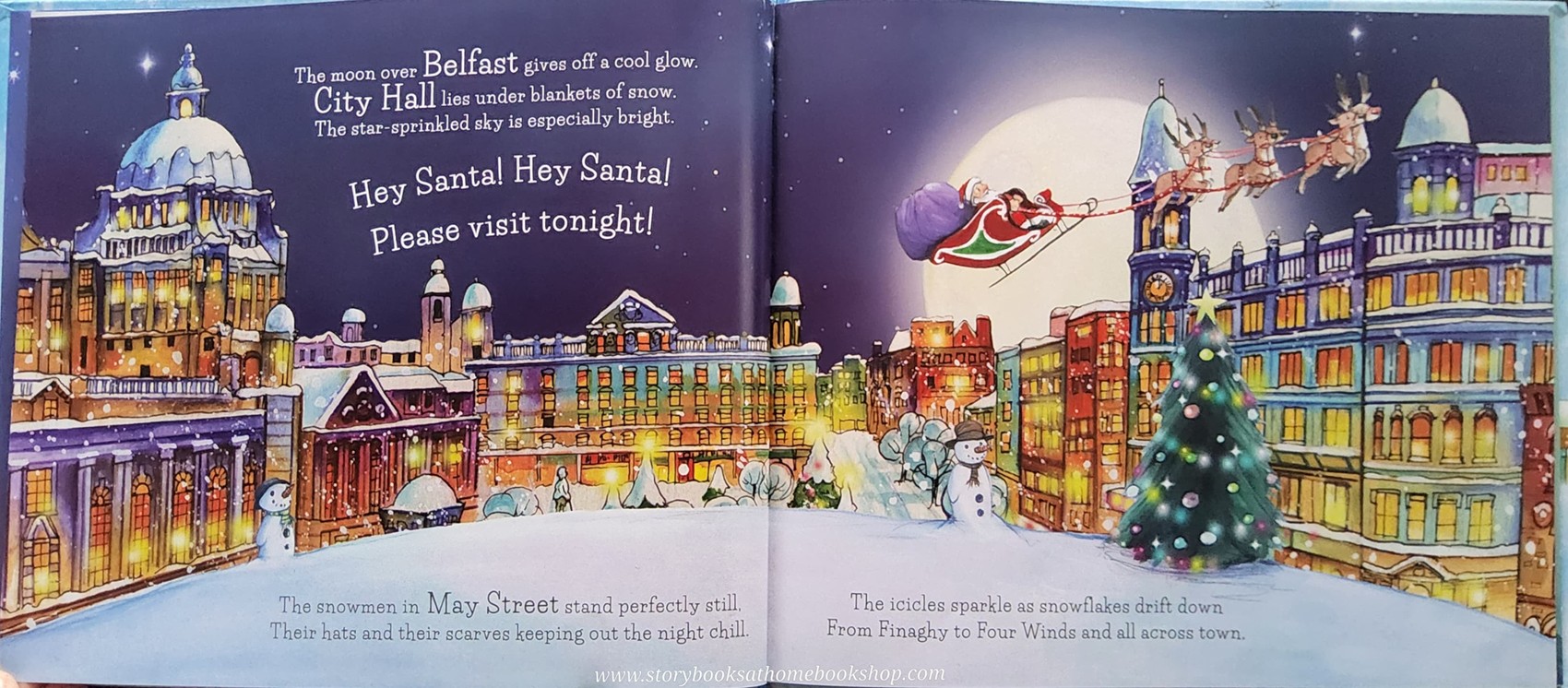 หนังสือนิทานปกแข็ง* 🍓🍓SANTA'S SLEIGH IS ON ITS WAY TO BELFAST
