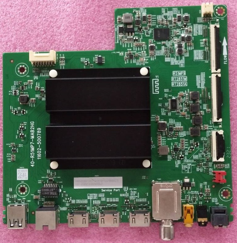 เมนบอร์ดทีวี ทีซีแอล ของแท้ถอดจากเครื่อง รุ่น55C645 พาร์ทบอร์ด 40-R51MP7-MAB2HG