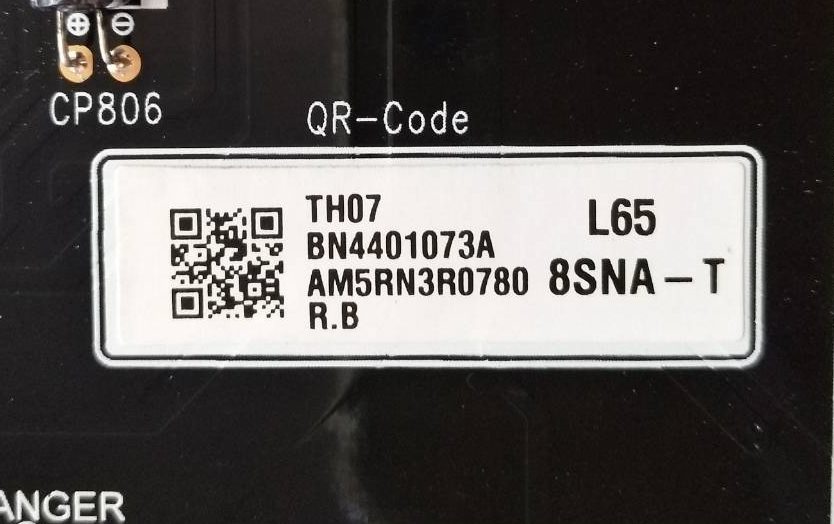 POWER SUPPLY SAMSUNG (ซัพพลาย ซัมซุง) ของแท้แกะจากเครื่องใหม่จอแตก รุ่นQA65QB800TAKAAT :BN44-10703A