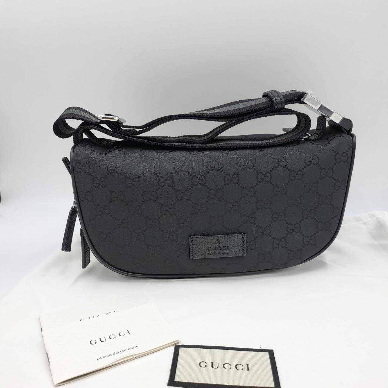 New Gucci Nylon beltbag ปี23 อุปกรณ์ ถุงผ้า การ์ด ใบเสร็จ