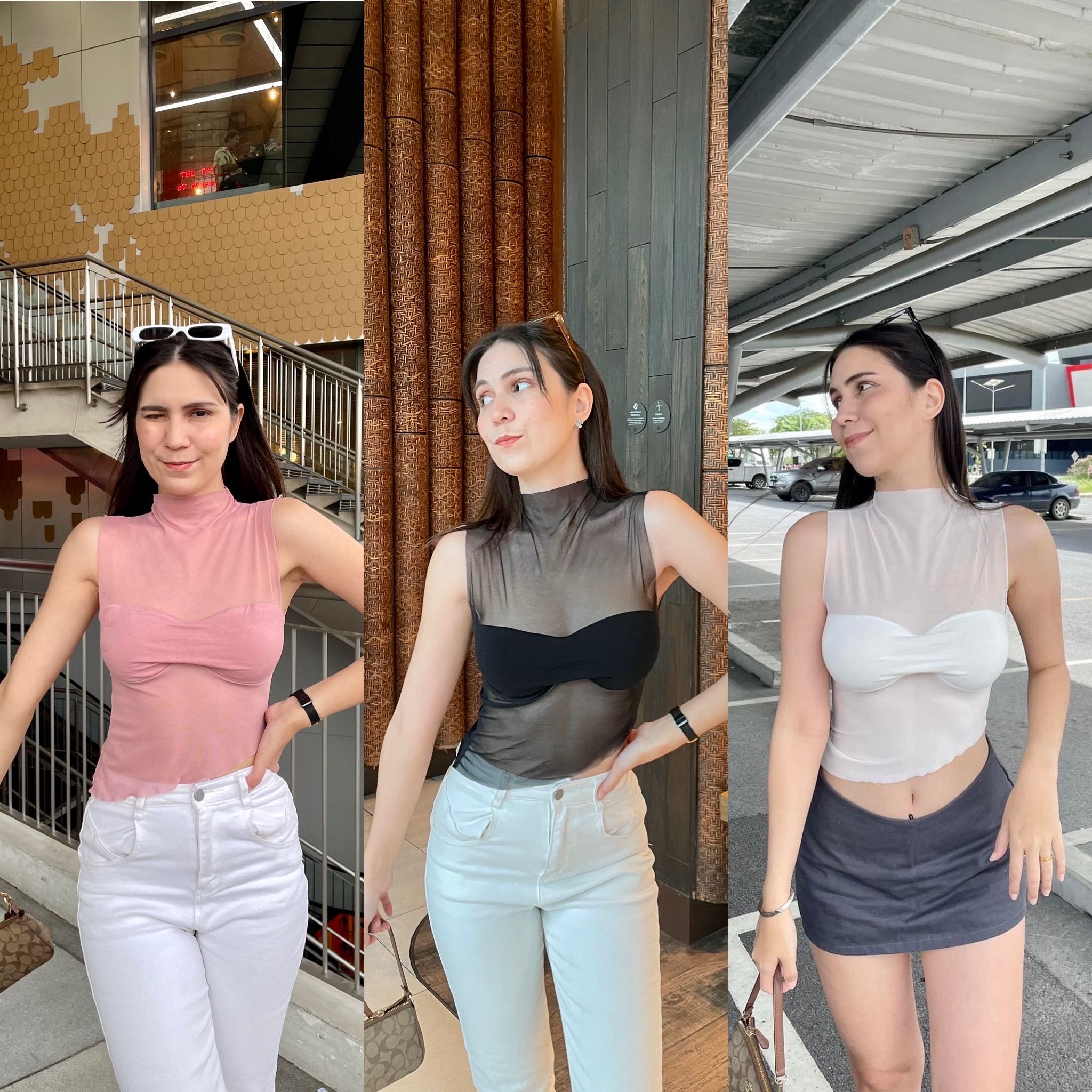 🌹Kylie C2🌹 Topเสื้อแขนกุดซีทรู สวยมากก ดีเทลเป๊ะ ยืดได้เยอะ ไม่คัน