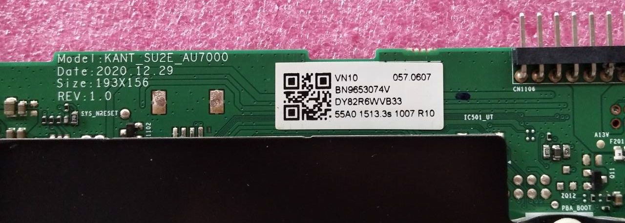 เมนบอร์ดซัมซุง (Mainboard Tv Samsung) มือสองพร้อมใช้งาน ใช้กับรุ่นUA55AU7000KXXT พาร์ท BN96-53074V ใช้กับเวอร์ชั่น WA03เท่านั้น (ขายตรงรุ่นตรงพาร์ทและตรงเวอร์ชั่น)