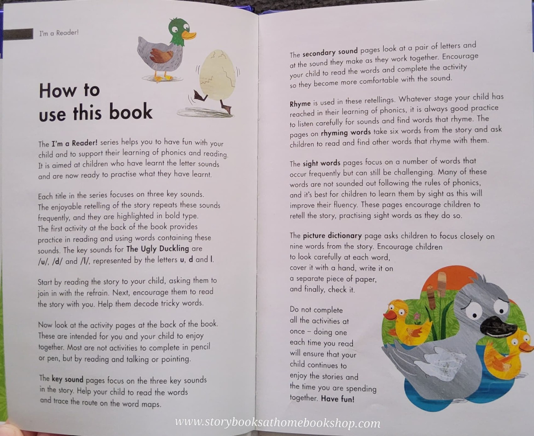 หนังสือนิทานปกแข็ง ** ♥️♥️THE UGLY DUCKLING PHONICS