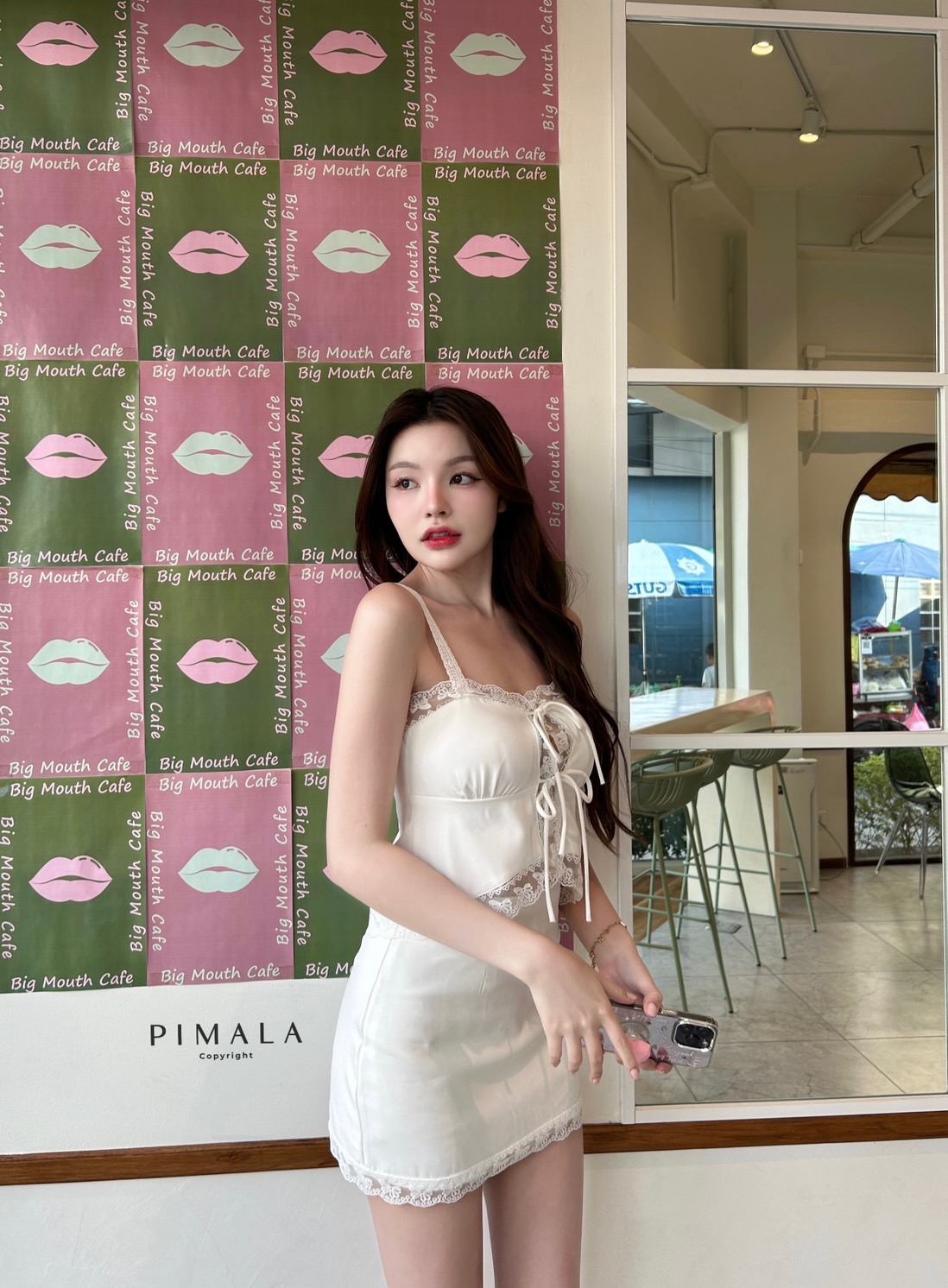 เซ็ทปักขอบลูกไม้ซีทรูลายลูกไม้ XS S M L