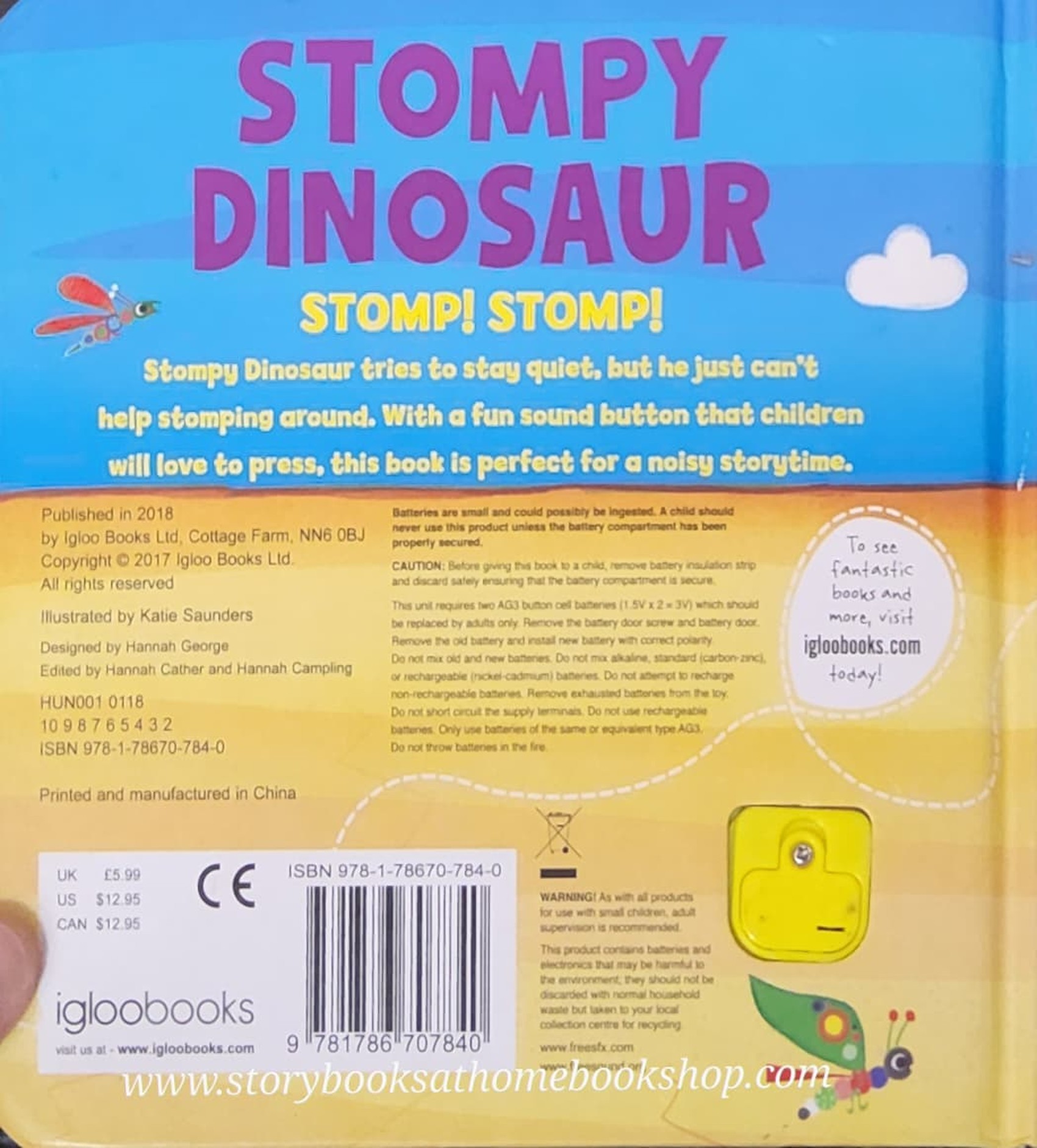 SOUND BOARD BOOK** 🍅🍓STOMPY DINOSAUR