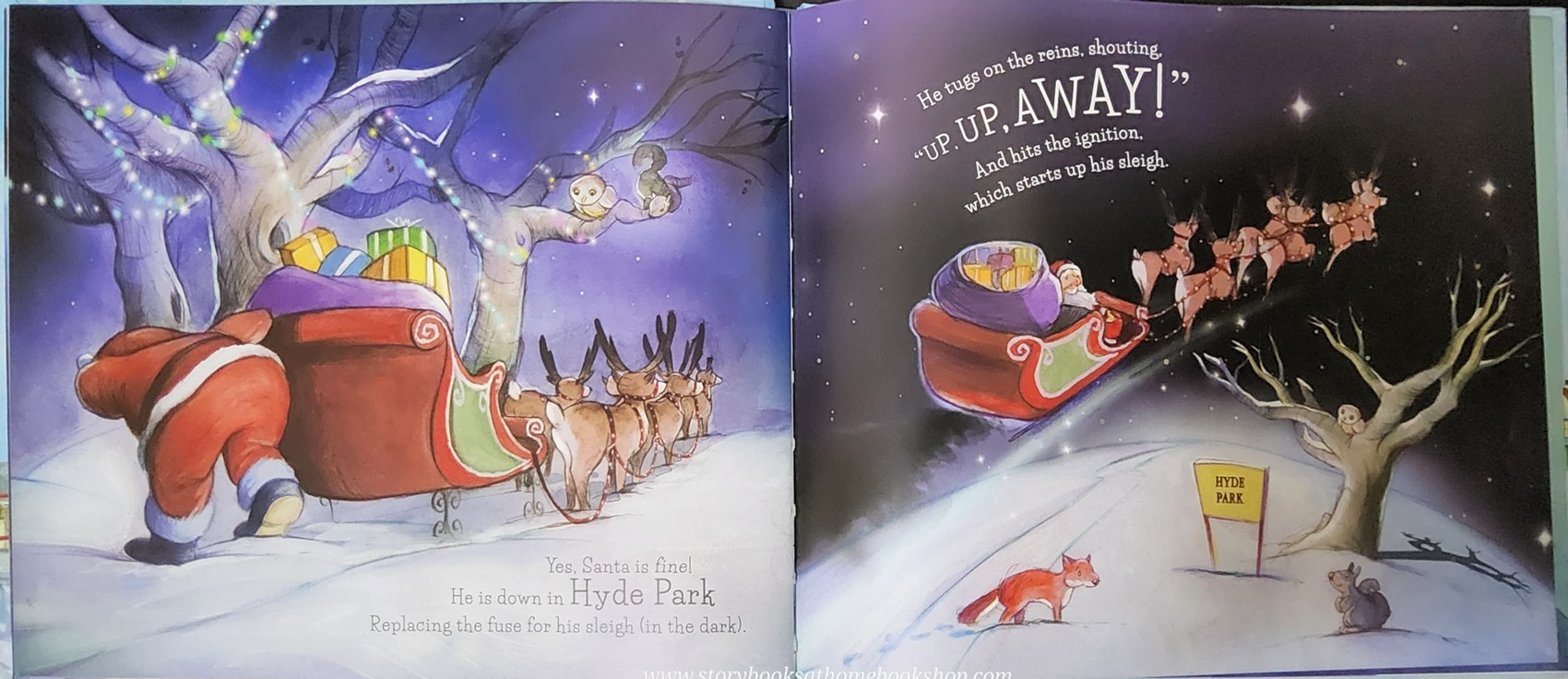 หนังสือนิทานปกแข็ง* 🍓🍓SANTA'S SLEIGH IS ON ITS WAY TO LONDON