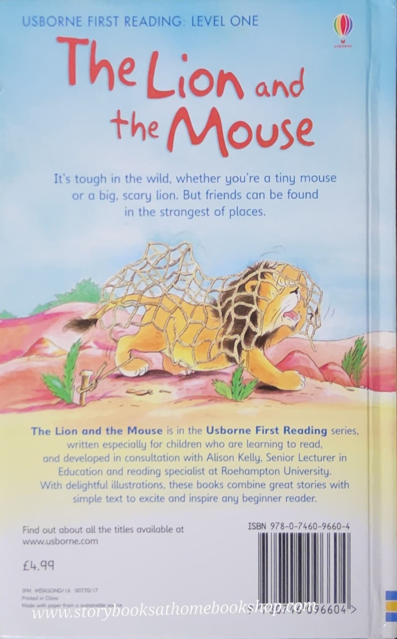 หนังสือนิทานปกแข็ง** 🍅🍅USBORNE FIRST READING:THE LION AND THE MOUSE