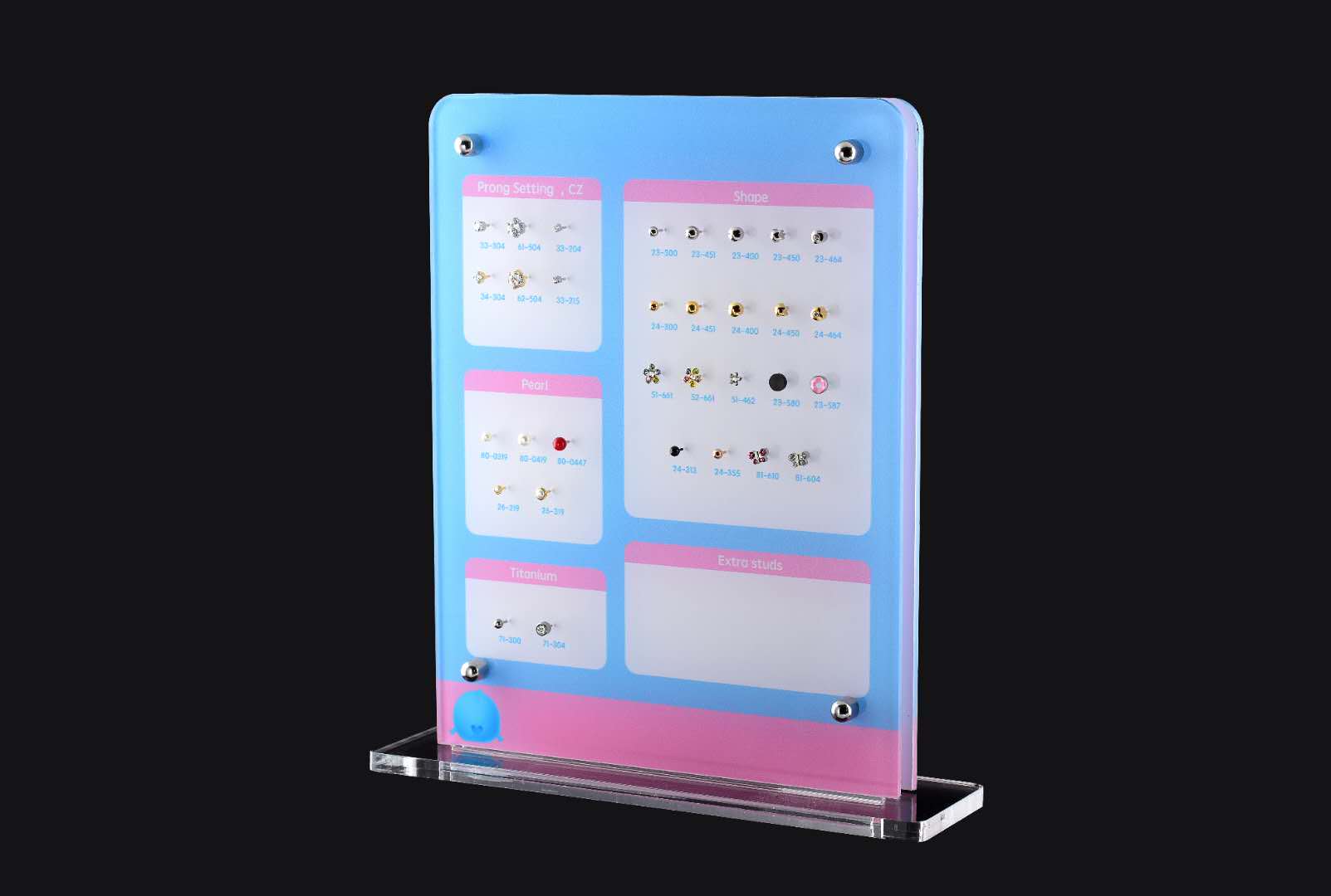 MODEL D รุ่นใหม่ล่าสุด PRO SET (36 แบบ ต่างหู 108 คู่) ต่อยอดธุรกิจ เซ็ตใหญ่อย่างโปร เริ่มธุรกิจได้เลย แป้นหมวกตันใส่สบายไม่ทิ่มหลังหู