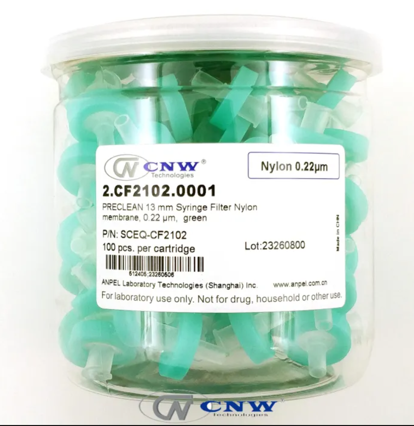 Nylon Syringe Filter 13mm, 0.22 um (100/pk) P/N 2.CF2102.0001