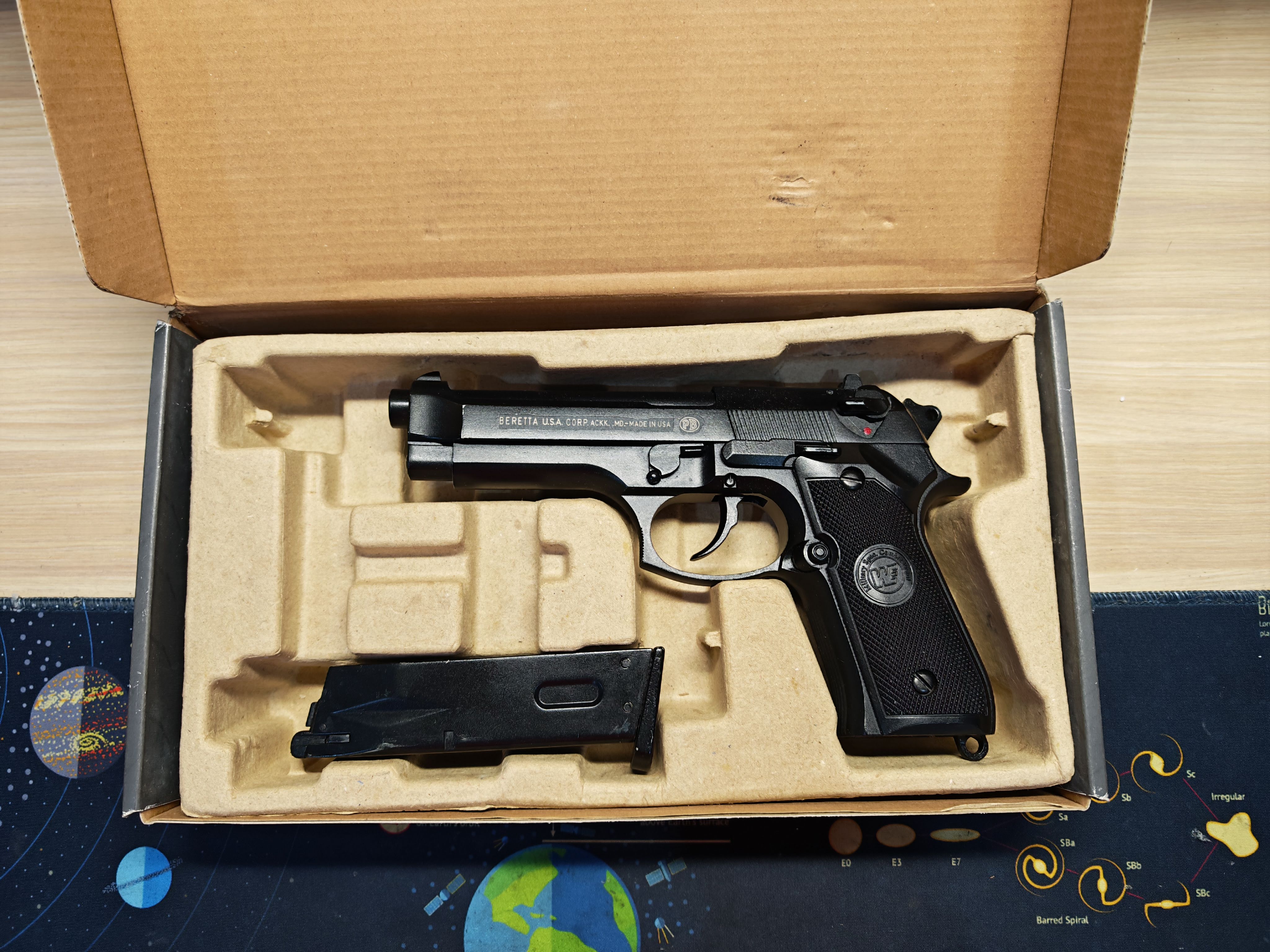 WE Beretta M92 Semi Version GBB ไต้หวัน BB Gun บีบีกัน แบบแก๊ส ปืนอัดลม มือสอง Airsoft Gun