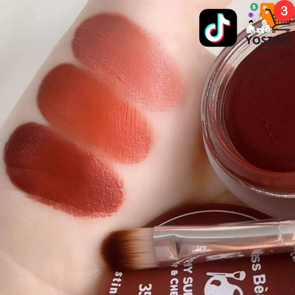 Kiss Beauty พร้อมส่ง ลิป เซต3 สี สวย ติดทนนานมากๆ ทาตา แก้ม ปากได้ ปาดทีเดียวเอาอยู่ Set i am little