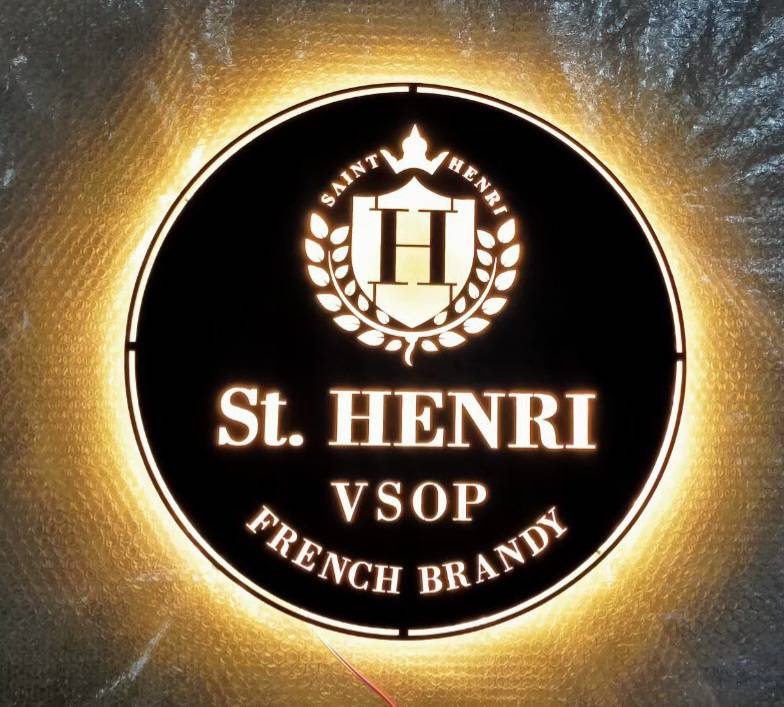 #ป้ายโลโก้ซิงค์ทำสีไฟออกหลัง