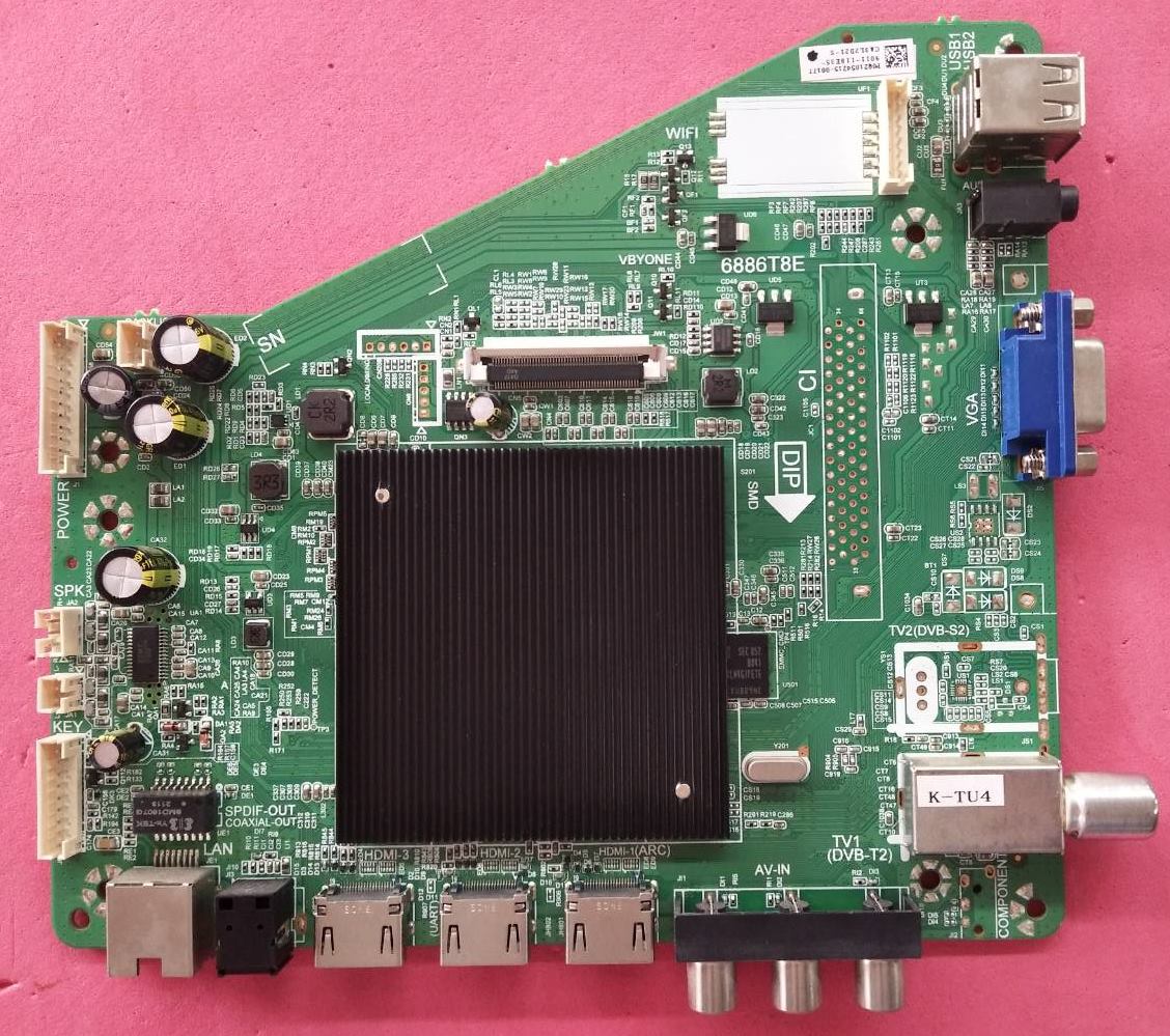 เมนบอร์ดทีวีอะโคเนติค/อะไหล่ทีวีอะโคเนติค(ACONATIC) ของแท้ถอดจากเครื่อง รุ่น65US534AN :6886T8E ทีคอนHV650QUBF70