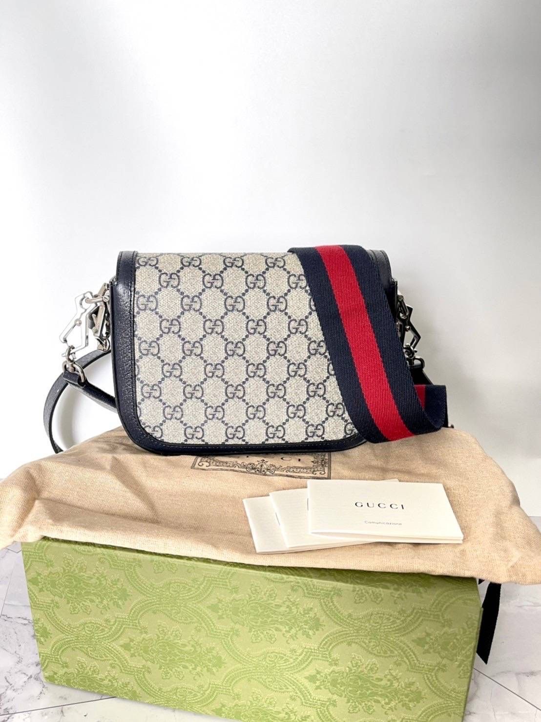 (ช้อปไทย 106,xxxบาท) New Gucci Horsebit mini มี 2 สาย 🔵 ขนาด 8.1"W x 5.7"H x 2"D นิ้ว