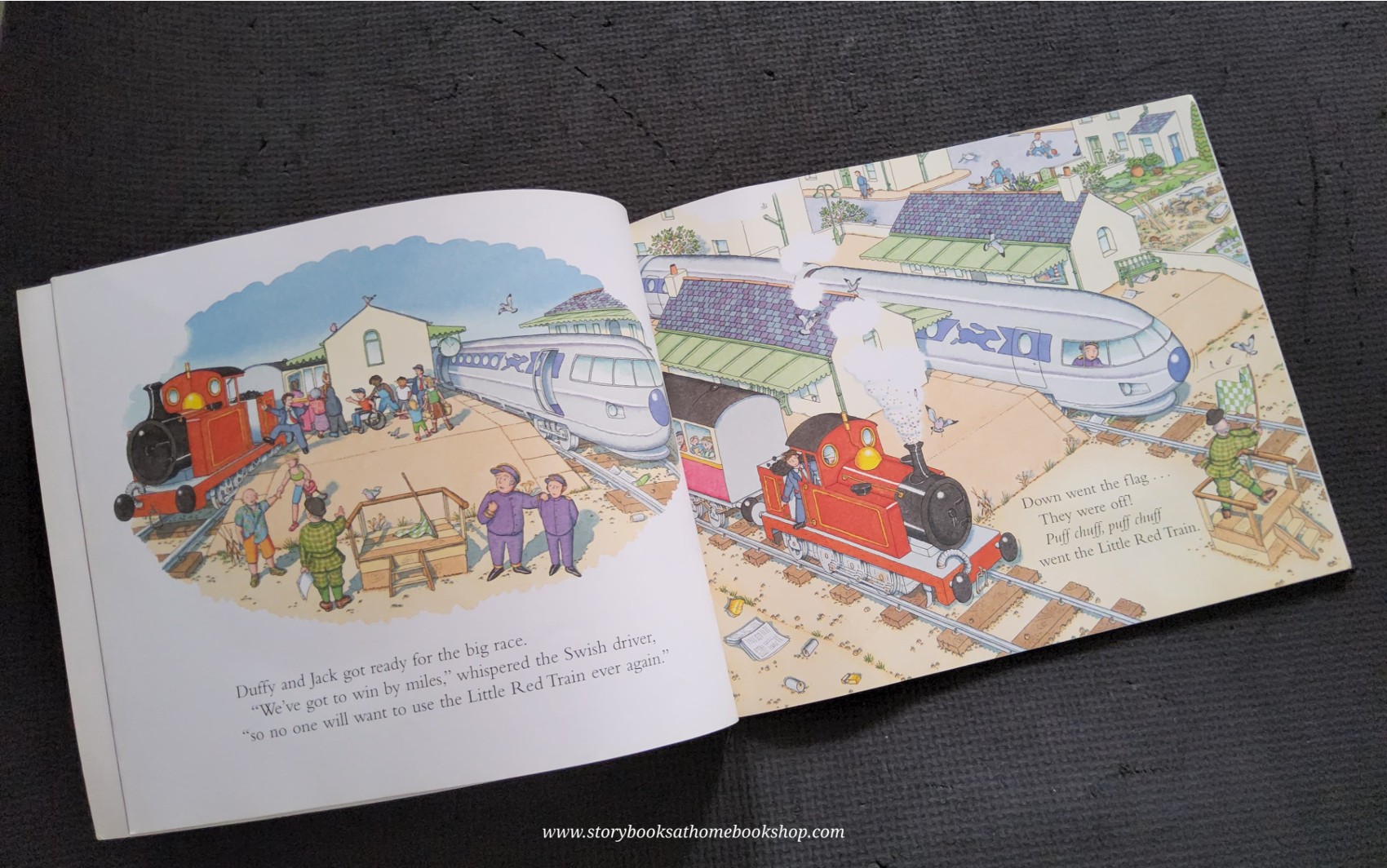 หนังสือนิทานปกอ่อน ** 🍅🍓LITTLE RED TRAIN RACE TO THE FINISH (WITH CD) BY BENEDICT BLATHWAYT