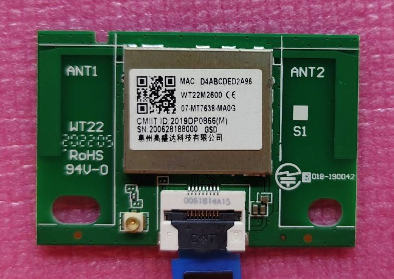 ตัวรับสัญญาณ Wifi พร้อมสายแพทีวี TCL (ทีซีแอล) อะไหล่แท้/มือสองพร้อมใช้งาน ใช้กับรุ่น 43LINE TV พาร์ท07-MT7638-MA0G